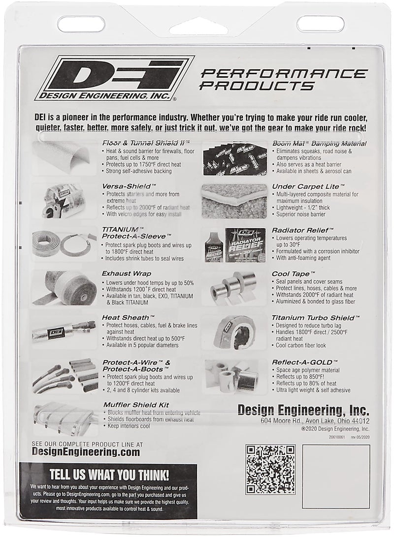 Design Engineering 010402 Versa-Shield 7" x 24" Starter Heat Shield Wrap - Image 3